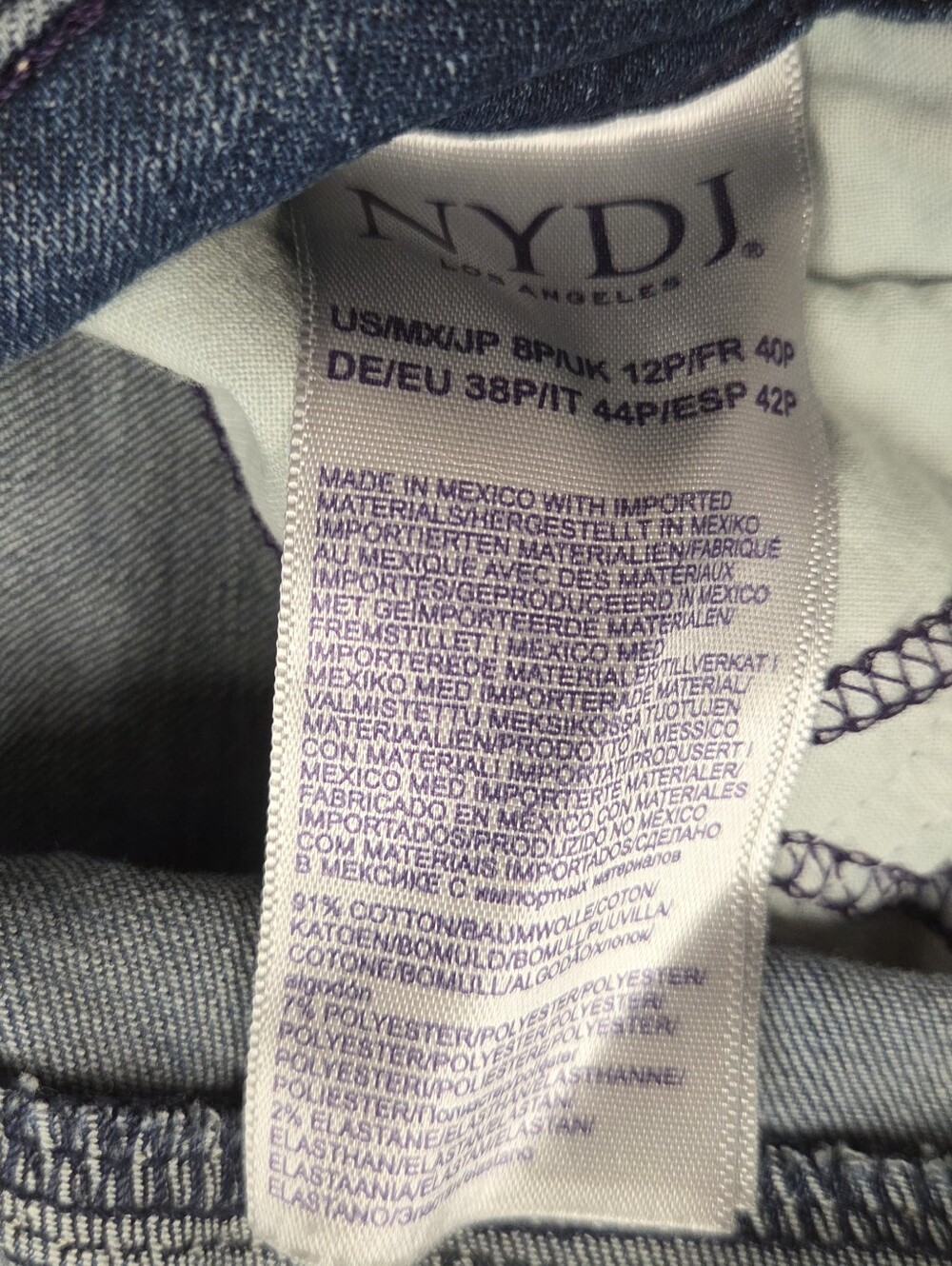 Nydj Barbara Boot Classic Women's Blue Denim Jeans 8p - Picture 8 of 8